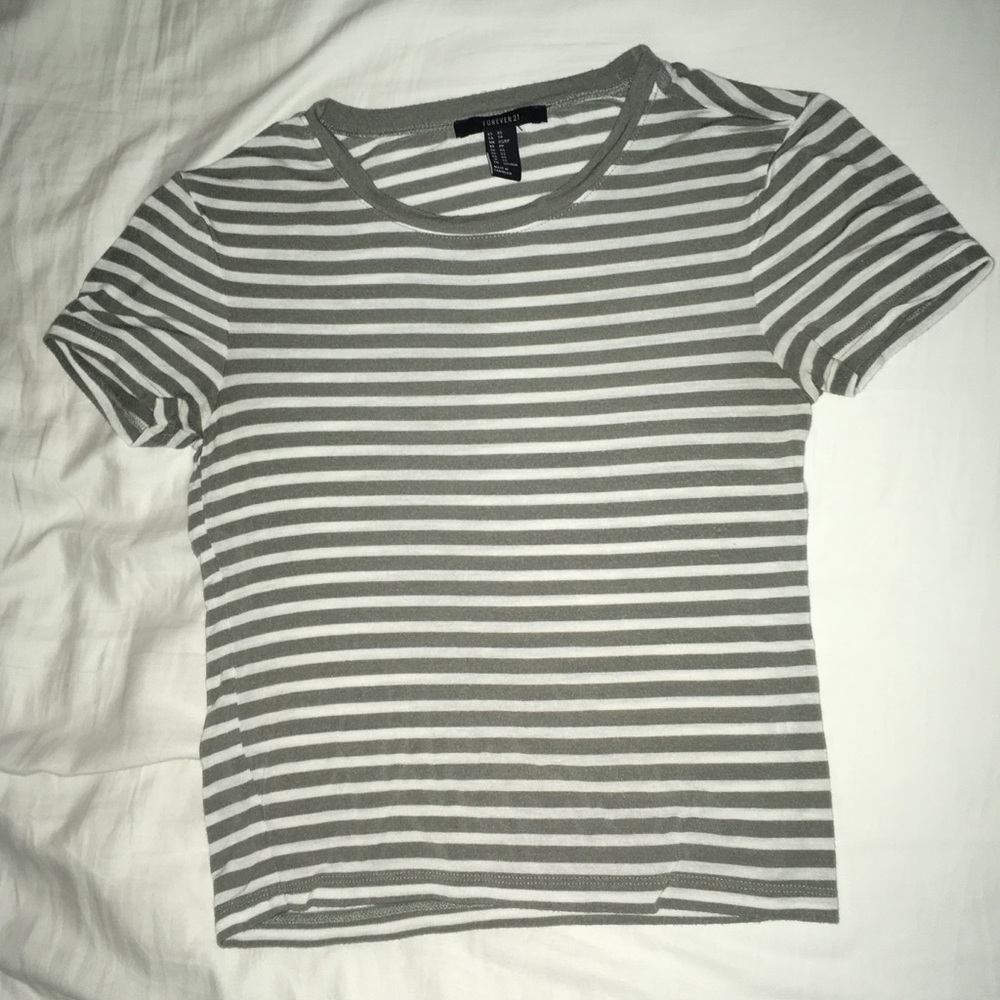 Olive Green Striped Shirt